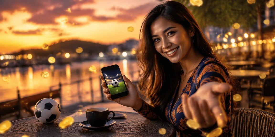 Pemain dari Kota Kinabalu menggunakan aplikasi lga1700 untuk pertaruhan football di telefon